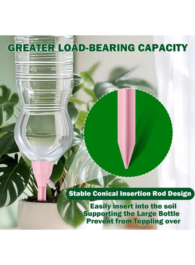 OSHIMA 8 Pcs Water Spike, Self Watering Spikes for Plants, Self Watering System Stakes, Plant Self Watering Insert Devices for Indoor Outdoor Potted Plants with Adjustable Control Valve Switch (Green+Pink) - Image 4